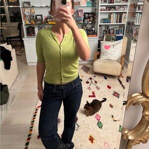 Zara Women's Lime Green Cardigan